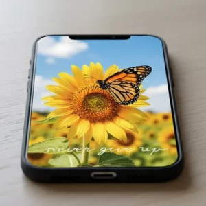 Black Hand Painted Mobile Cover