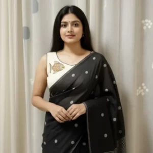 Casual Wear Sleeveless Hand Painted Cotton Blouse