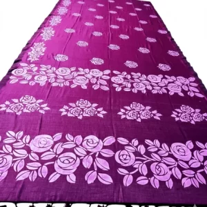 Hand Painted Purple Cotton Saree