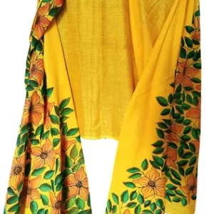 Hand Painted Yellow Dupattas