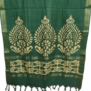 Hand Painted Green Dupattas