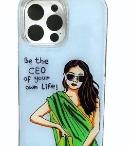 Sky Blue Hand Painted Mobile Cover